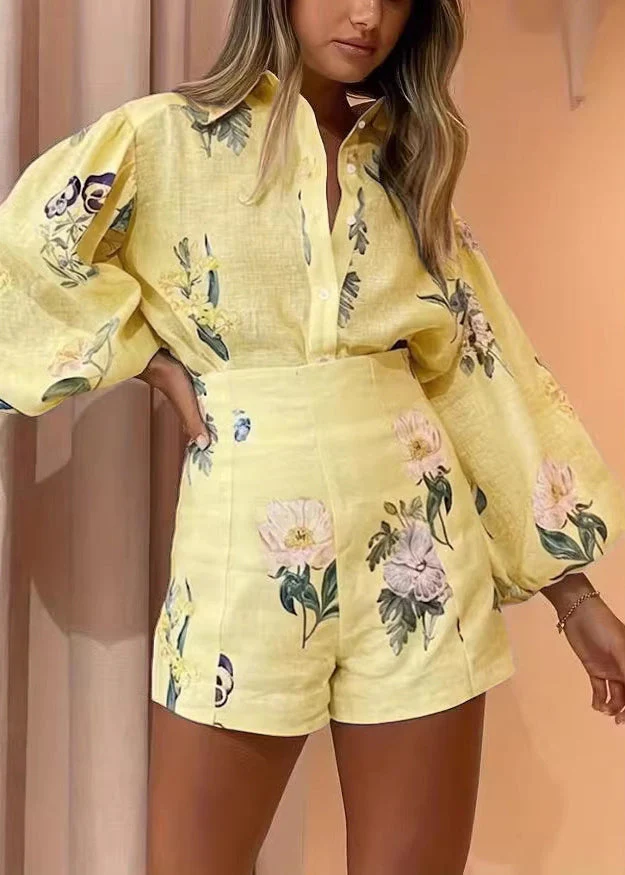 Style White Oversized Print Cotton Women Sets 2 Pieces Summer - Image 2