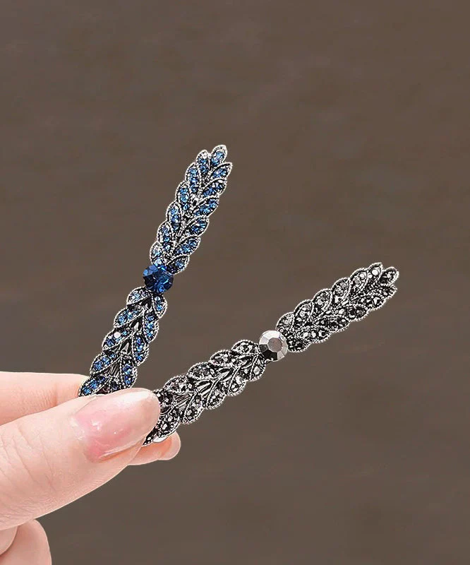 Stylish Black Alloy Zircon Ear Of Wheat Hairpin - Image 5