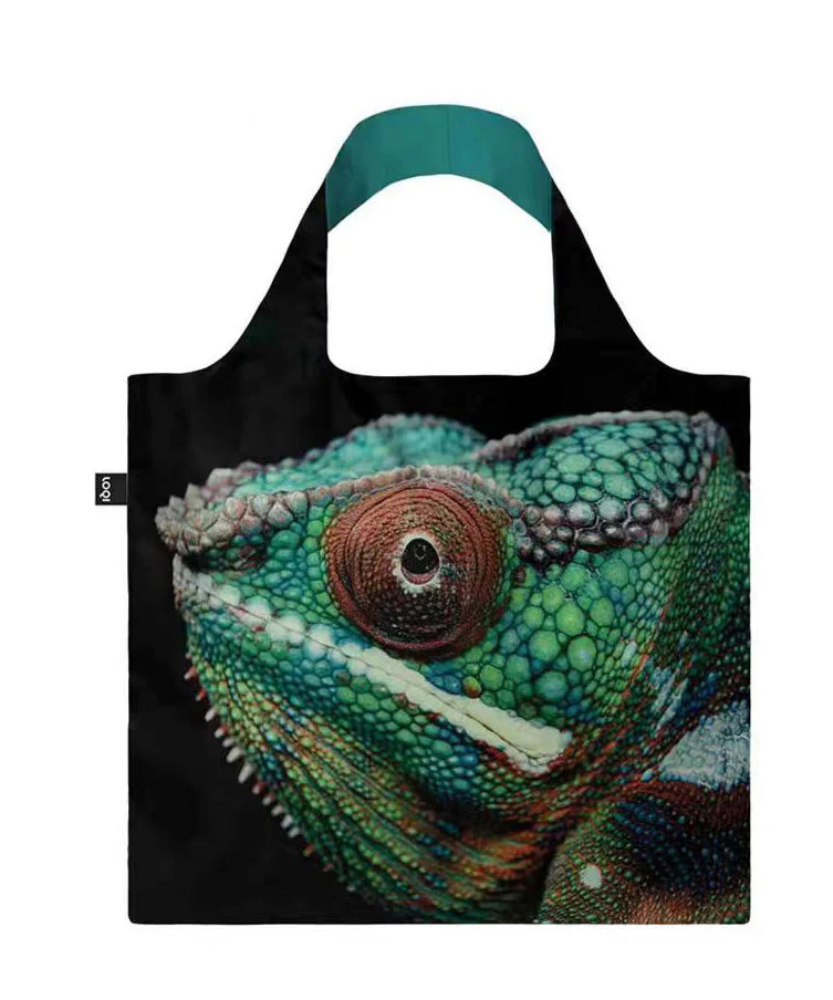 Stylish Black Print Large Capacity Nylon Shopping Bag - Image 5