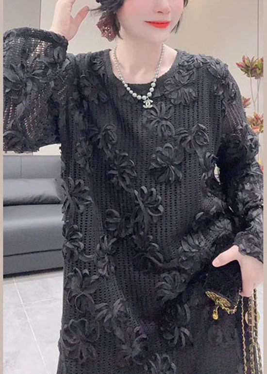 Stylish Khaki O Neck Floral Design Cotton Dress Fall - Image 3
