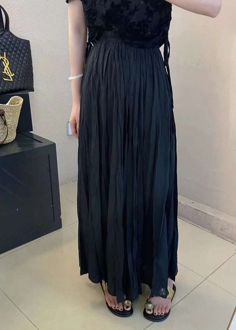 Stylish Mulberry Wrinkled Elastic Waist Cotton Skirt Spring - Image 2