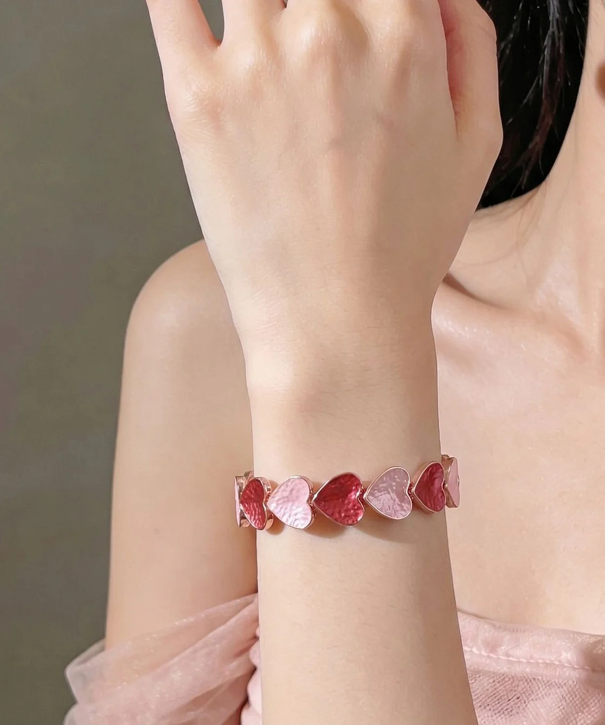 Stylish Rainbow Alloy Love Elasticity Bangle - Image 3