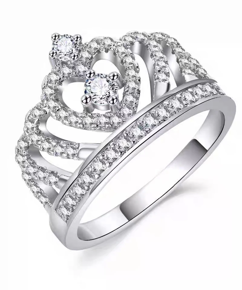 Stylish Silk Alloy Hollow Out Zircon Rings - Image 5