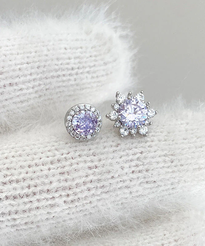 Stylish Titanium Steel Zircon Earrings
