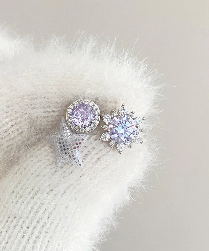 Stylish Titanium Steel Zircon Earrings - Image 3