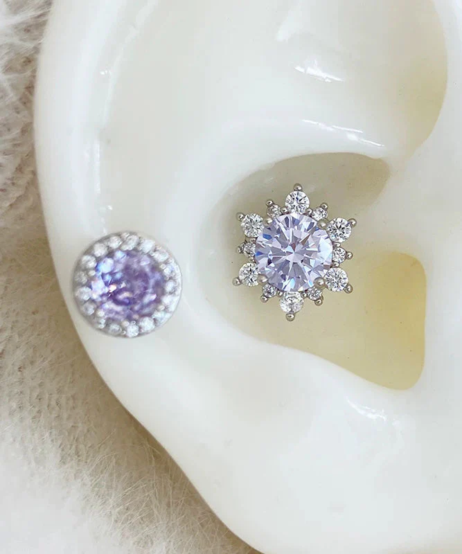 Stylish Titanium Steel Zircon Earrings - Image 4