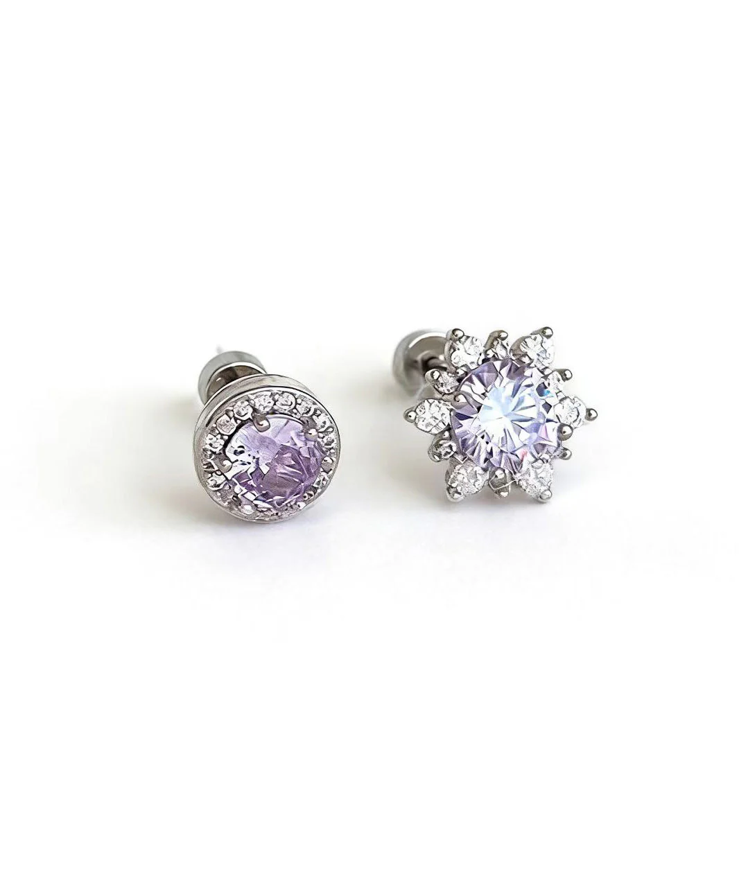 Stylish Titanium Steel Zircon Earrings - Image 5