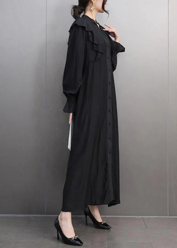 Stylish Yellow V Neck Ruffled Patchwork Maxi Dress Butterfly Sleeve - Image 4