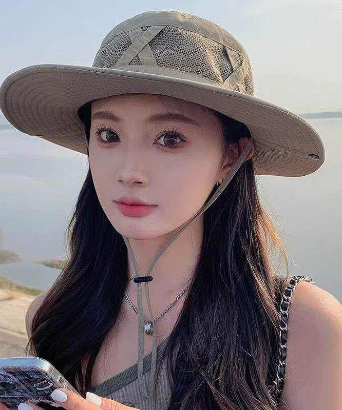 Summer Black Big Brimmed Outdoor Bucket Hat - Image 4