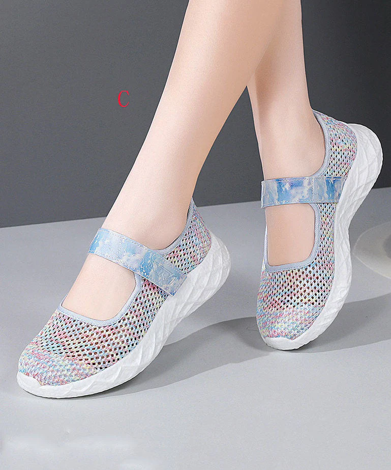 Summer Leisure Breathable Mesh Flats Shoes Buckle Strap - Image 3