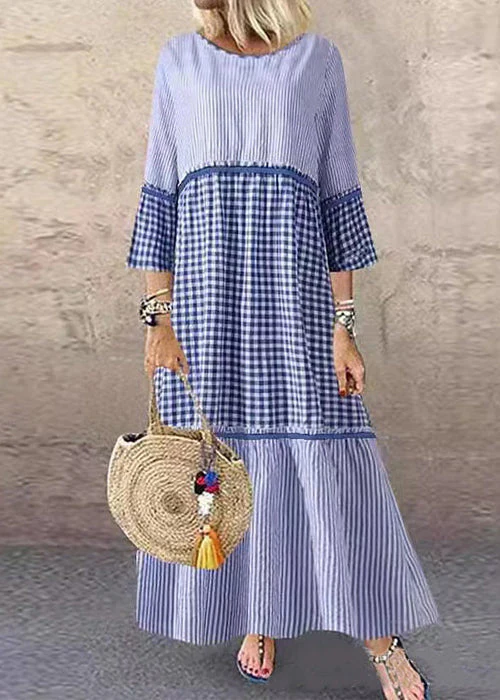 Summer Polka Dot Print Short Sleeve Plus Size Dress - Image 6