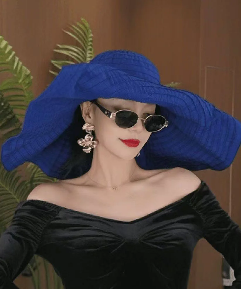 Summer Rose Big Hat Eaves Folding Beach Vacation Sun Hat - Image 2