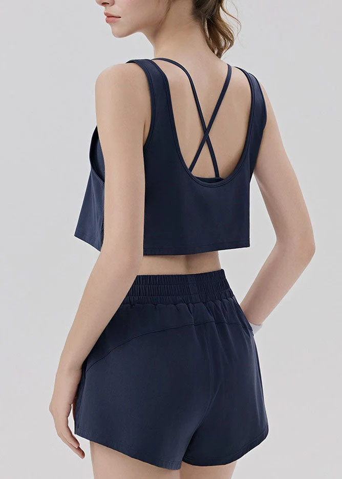 Summer Rose Sports Three Piece Tank Shorts Breathability - Image 4