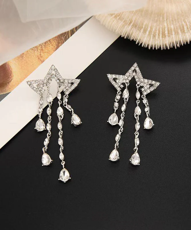 Tassel Earrings Women's Meteor Zircon Long Exaggerated - Image 2
