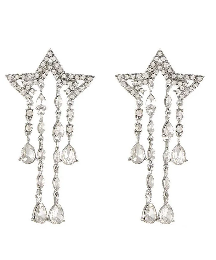 Tassel Earrings Women's Meteor Zircon Long Exaggerated - Image 5