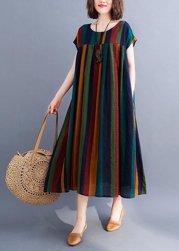 Unique blue geometry clothes o neck large hem Love summer Dresses - Image 4