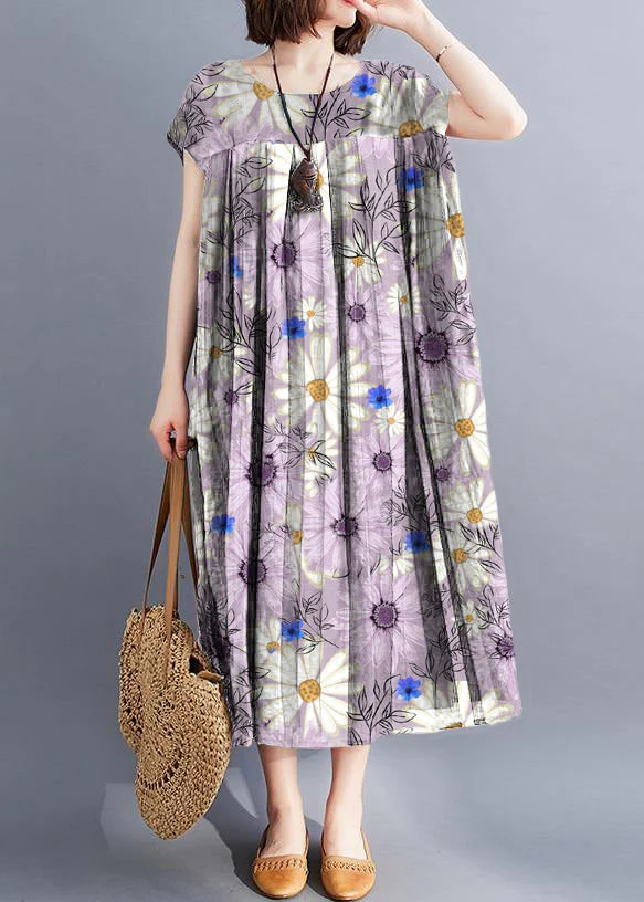 Unique blue geometry clothes o neck large hem Love summer Dresses - Image 8