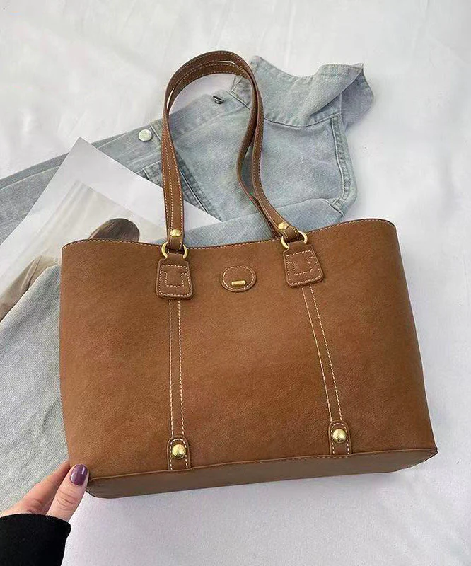 Unique Grey Solid Durable Large Capacity Faux Leather Shoulder Bags - Image 2