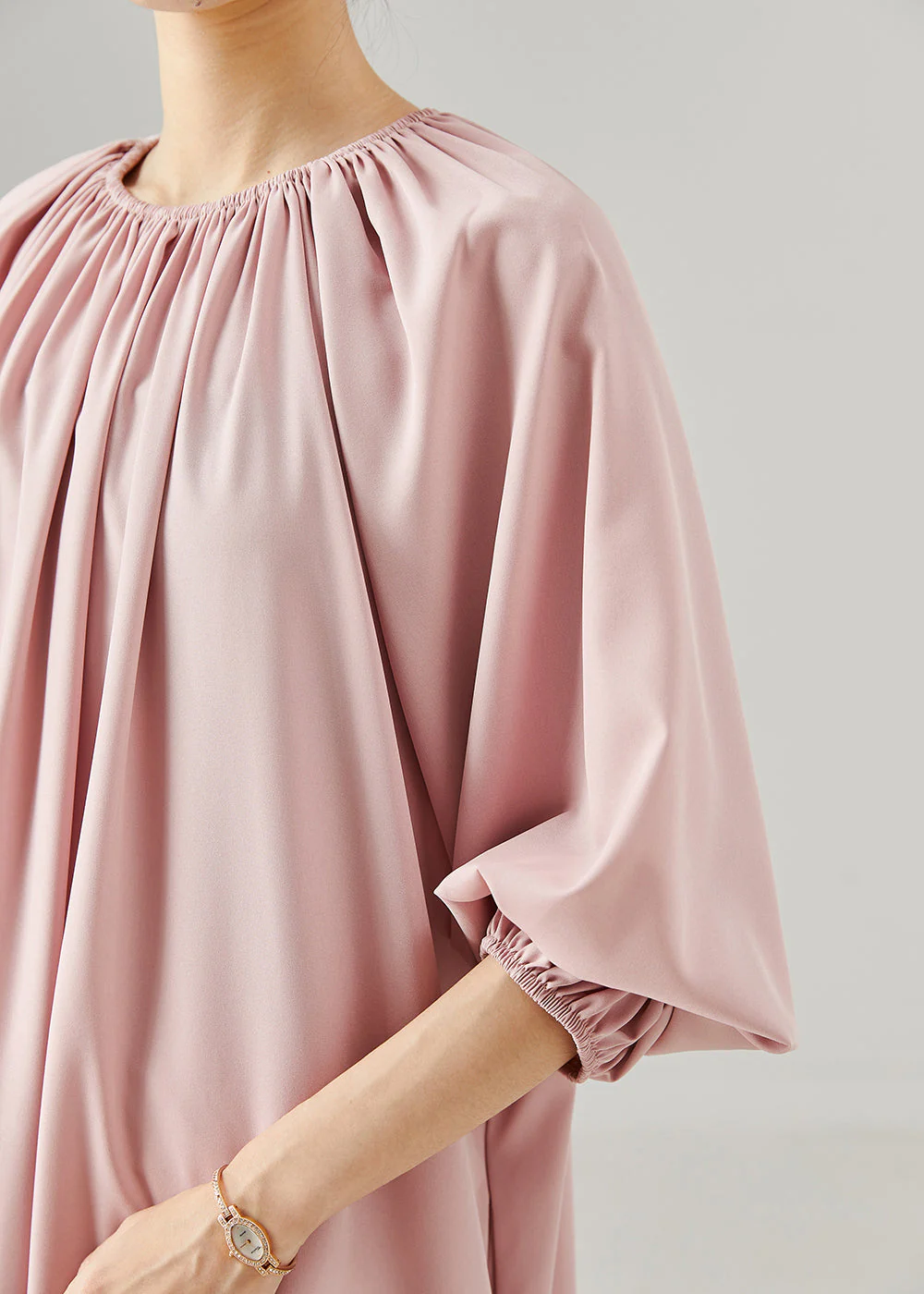 Unique Pink Oversized Cotton Maxi Dresses Spring - Image 5