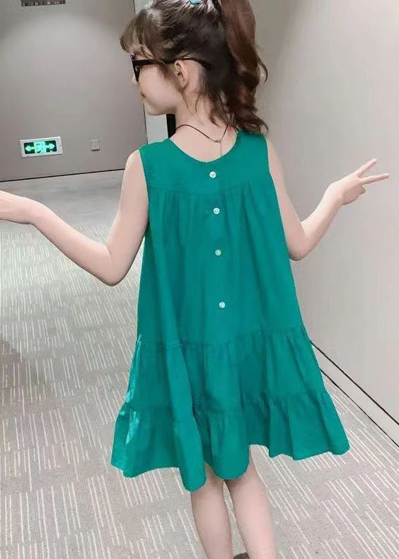 Unique Rose Ruffled Patchwork Cotton Kids Girls Dress Summer - Image 5