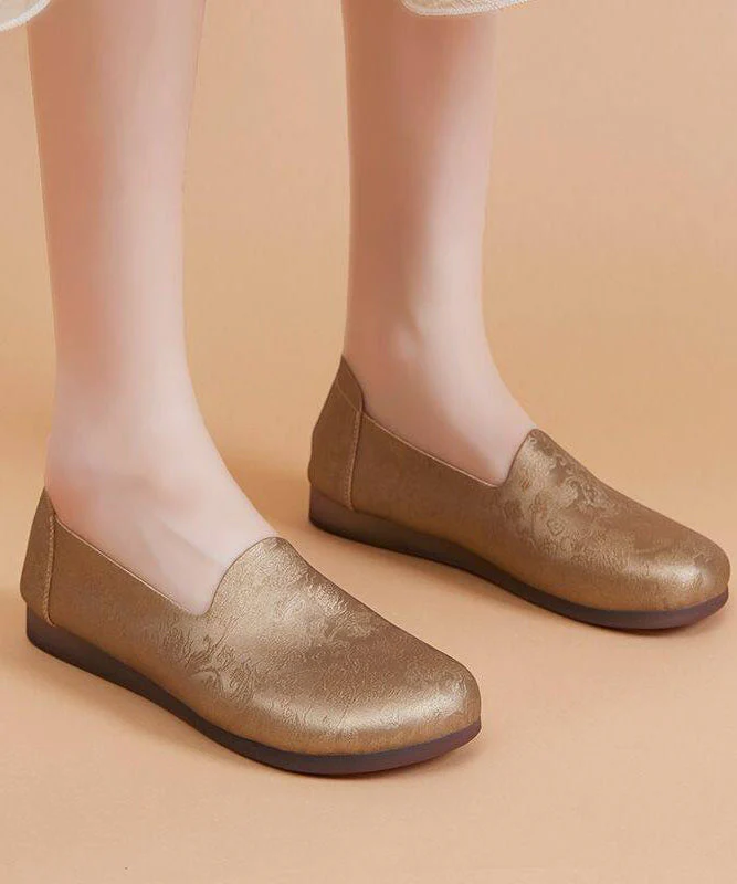 Unique Silvery Flat Feet Shoes Faux Leather - Image 4
