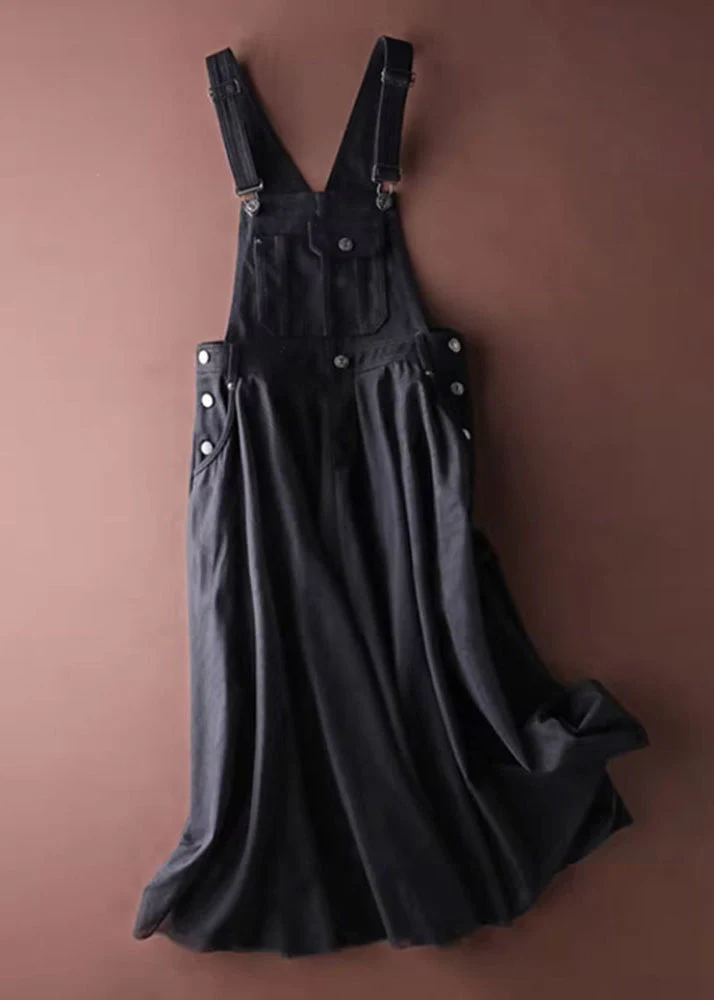 Unique Grey Tulle Patchwork Denim Strap Dress Summer - Image 3