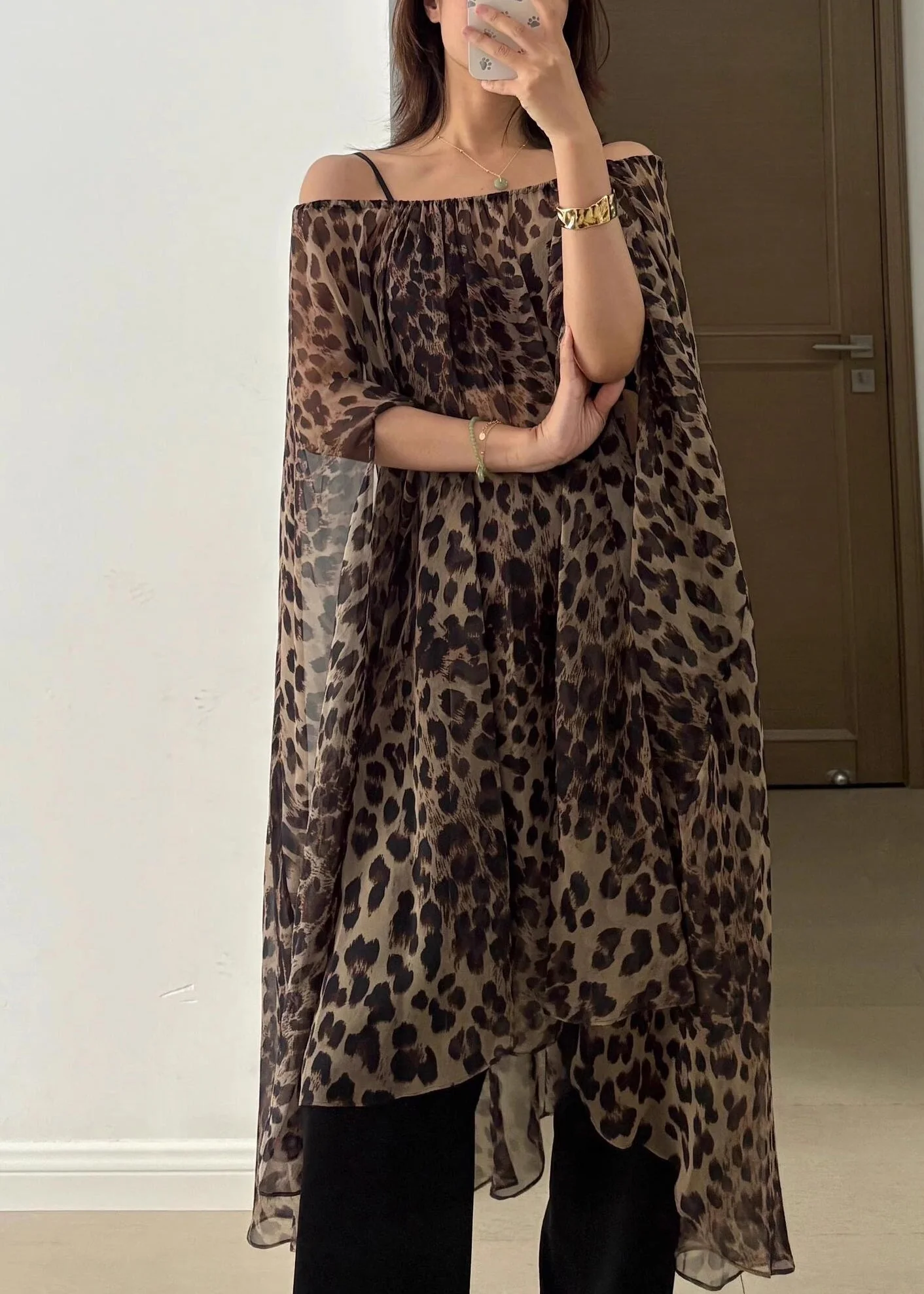 Vacation Style Leopard Print Dress And Skirt Two Wearing Method - Image 2