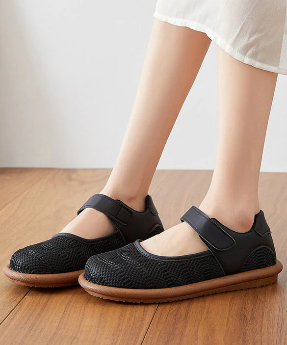 Vintage Khaki Flat Shoes Buckle Strap Flats - Image 4