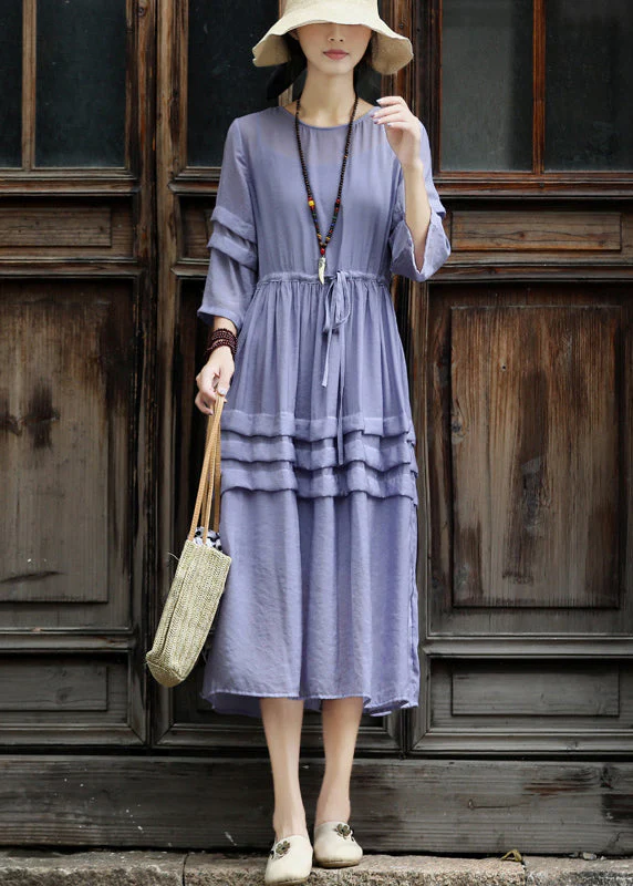 Violet Original Design Exra Large Hem Cotton Dress Two Pieces Set Summer - Image 2
