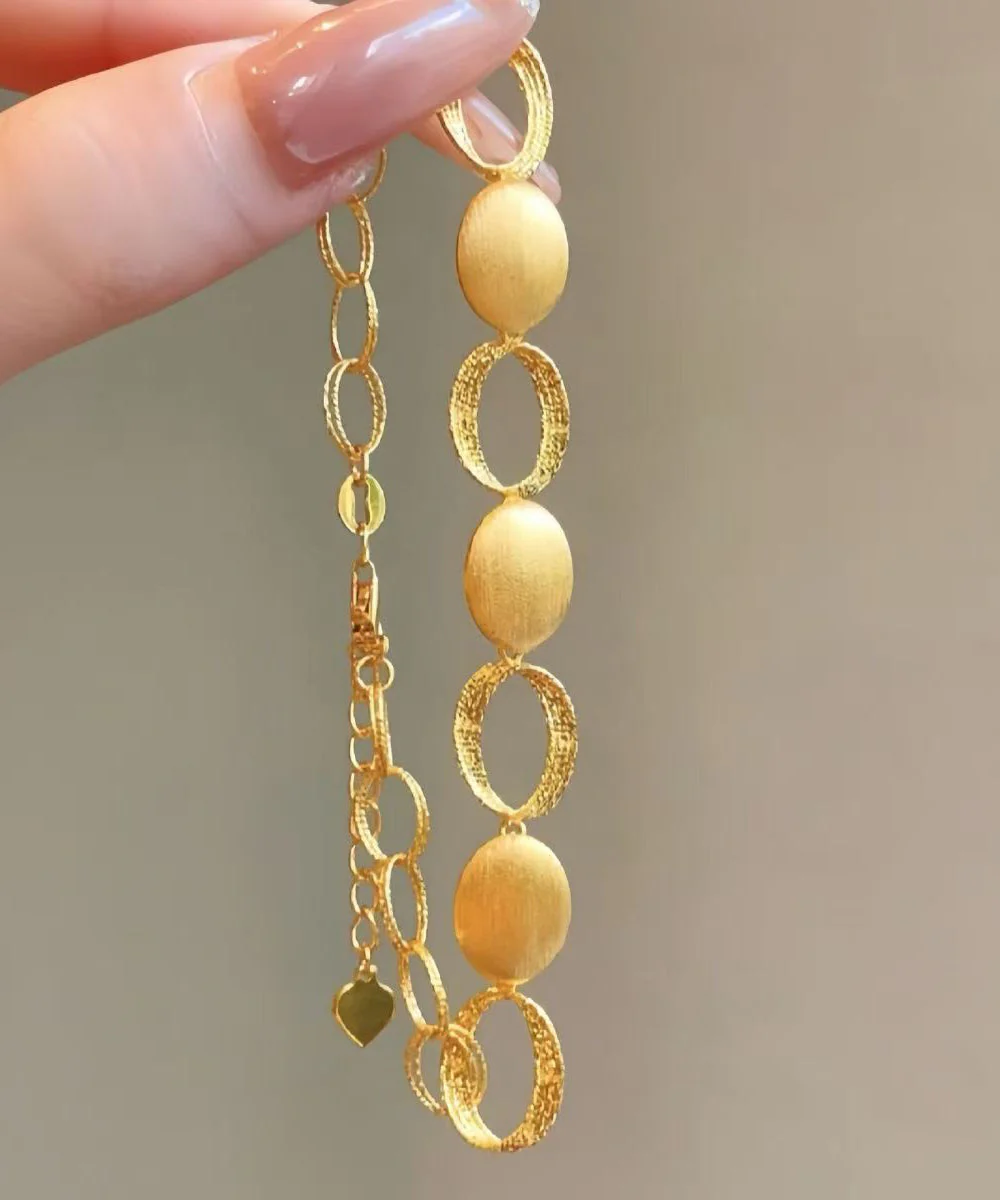 Vogue Gold Sterling Silver Overgild Linked Together Charm Bracelet - Image 3