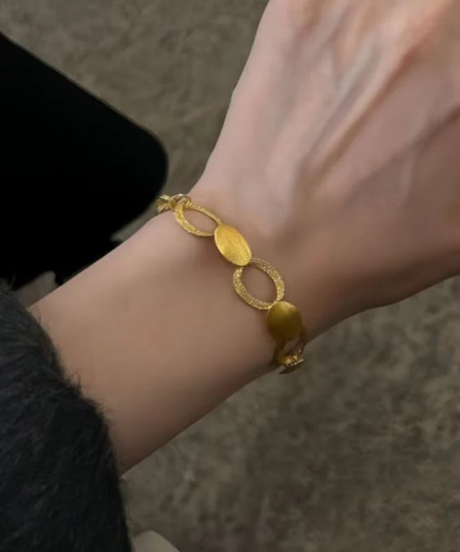 Vogue Gold Sterling Silver Overgild Linked Together Charm Bracelet - Image 5