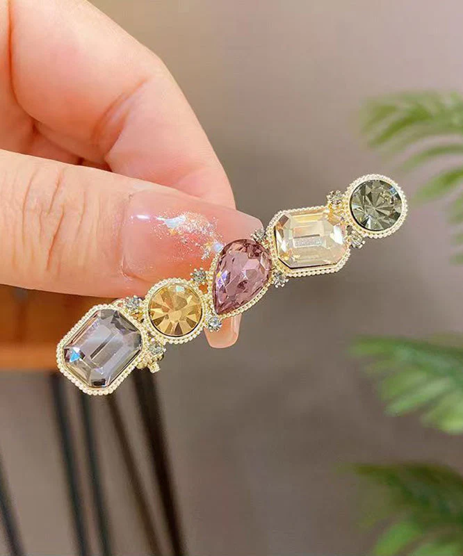 Vogue Rainbow Alloy Crystal Zircon Hairpin - Image 4