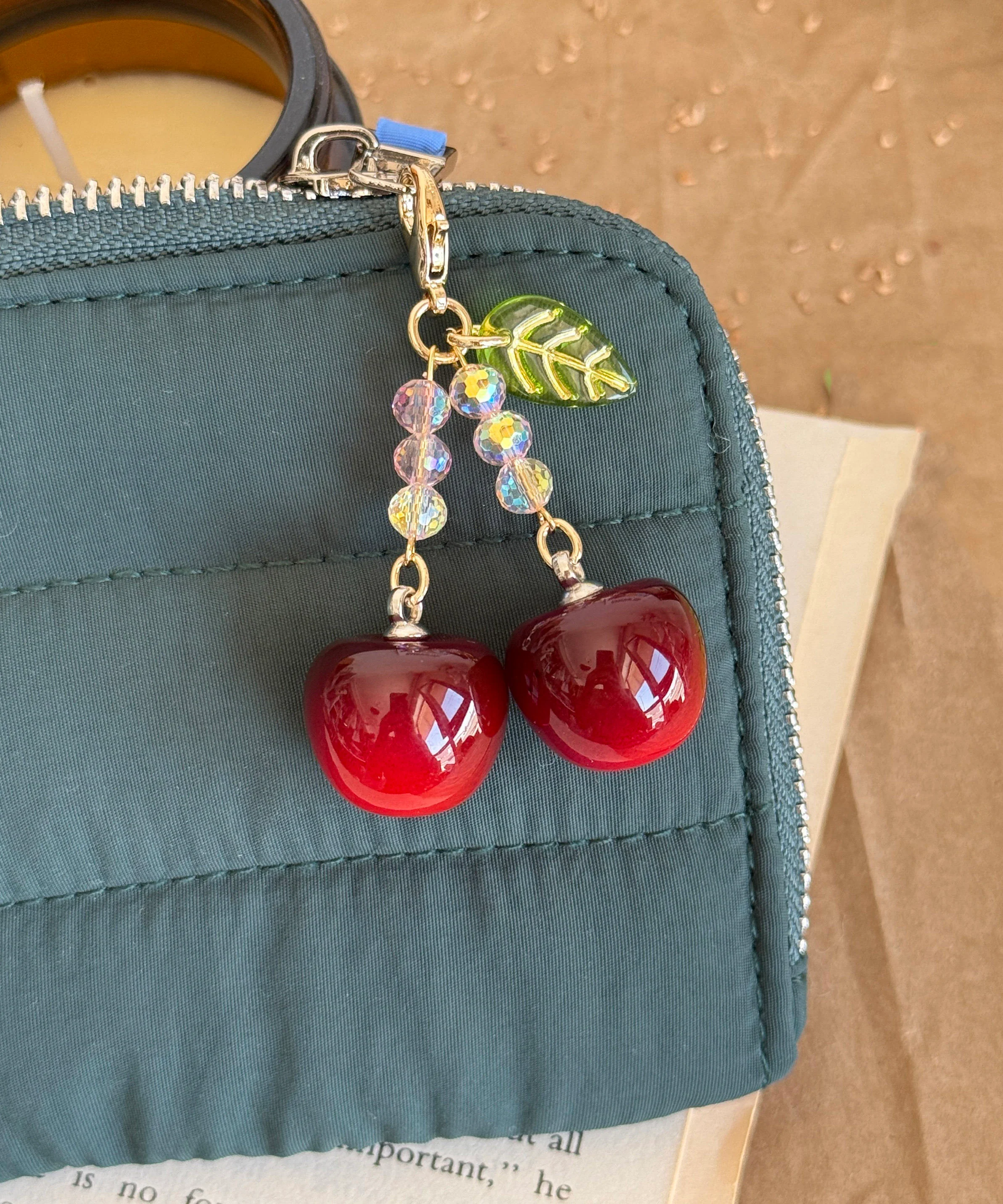 Vogue Red Copper Overgild Cherry Phone Chains - Image 4