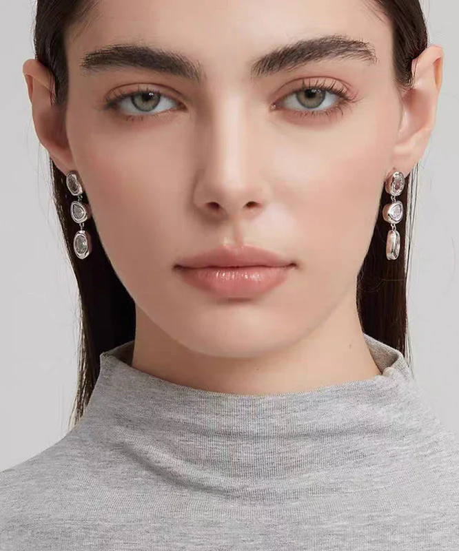 Vogue Silk Copper Overgild Gem Stone Tassel Drop Earrings - Image 3