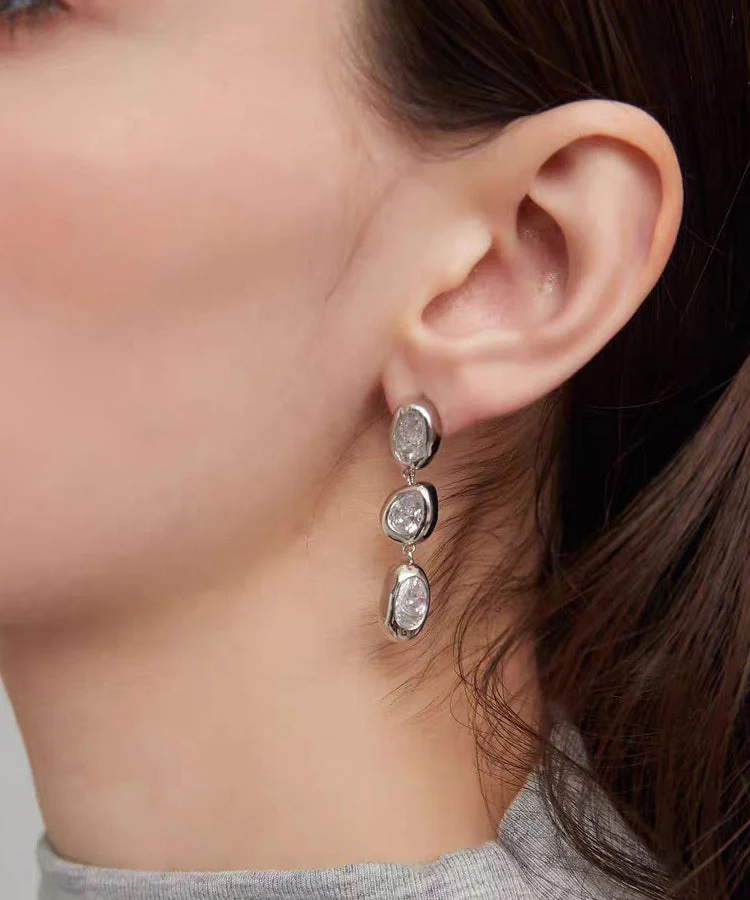 Vogue Silk Copper Overgild Gem Stone Tassel Drop Earrings - Image 5
