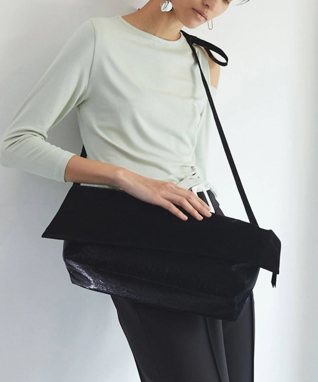 Women Black Original Design Faux Leather Versatile Clutch Handbag - Image 5
