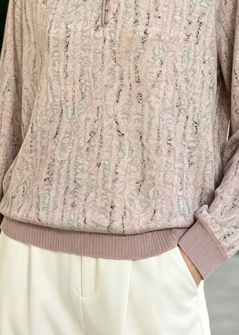 Women Peter Pan Collar Print Cotton Shirts Summer - Image 4