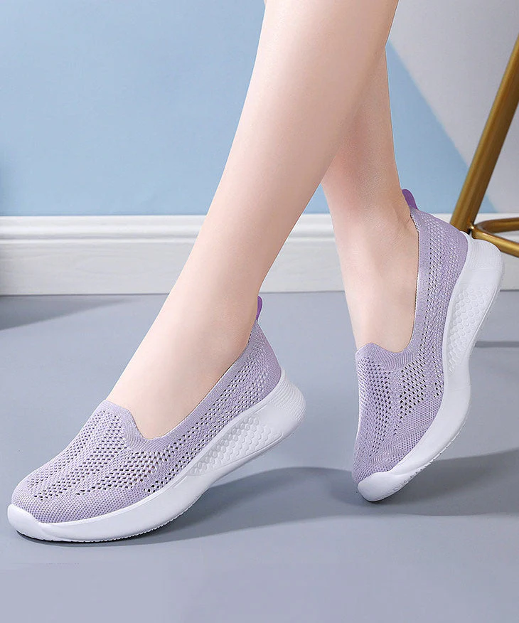 Women Pink Flat Feet Shoes Comfortable Breathable Mesh - Image 2
