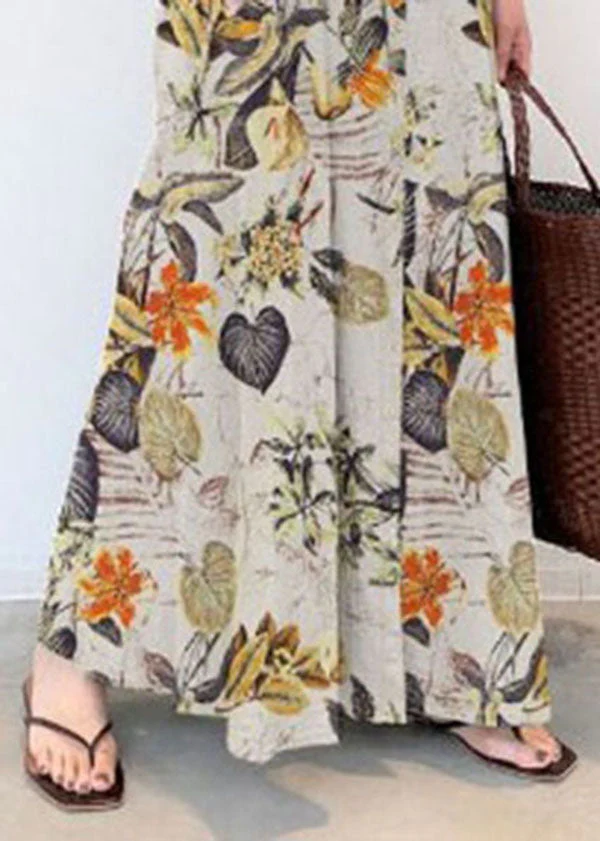 Women Retro Floral Print Cotton Turn-Down Collar Loose Shirt Dress With Pocket - Image 5