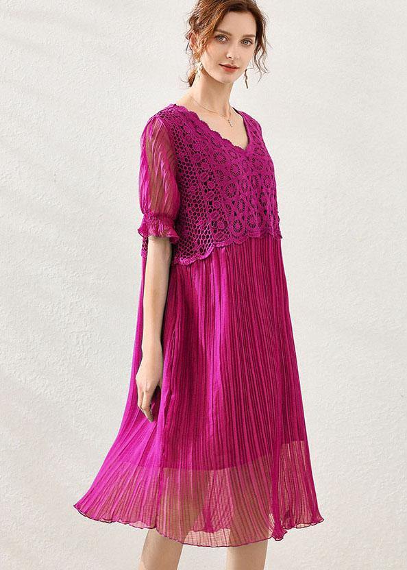 Women Rose Fashion Flare Sleeve Spring Long Dress - Image 3