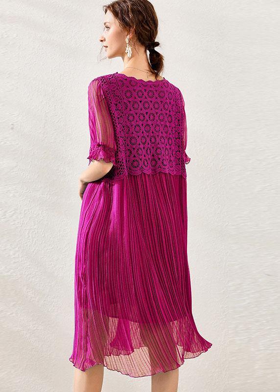 Women Rose Fashion Flare Sleeve Spring Long Dress - Image 4