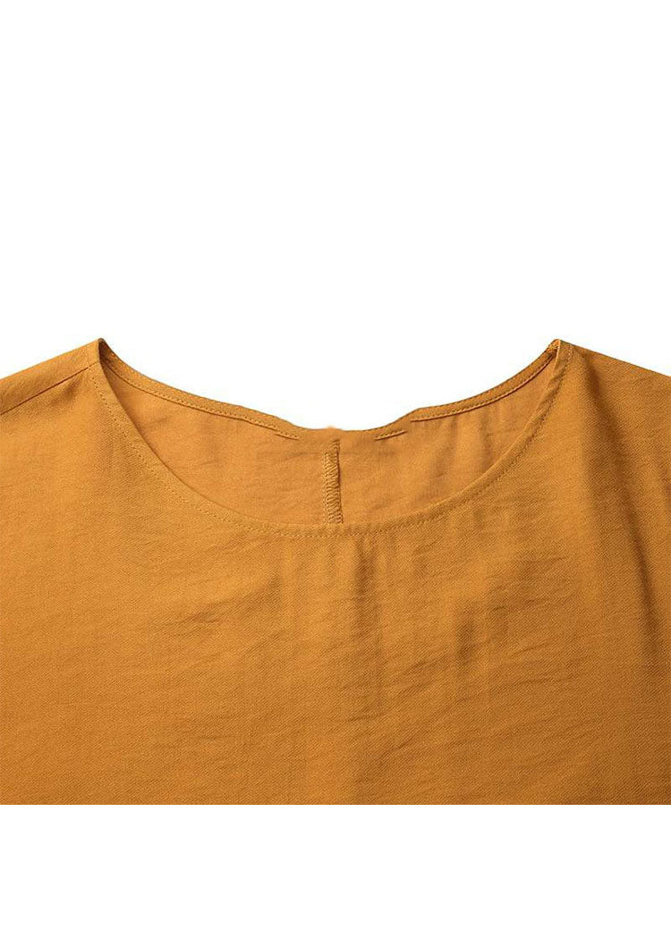 Women Solid Color O-neck Long Sleeves Splited Robe Kaftan Casual Maxi Dress With Pocket - Image 4