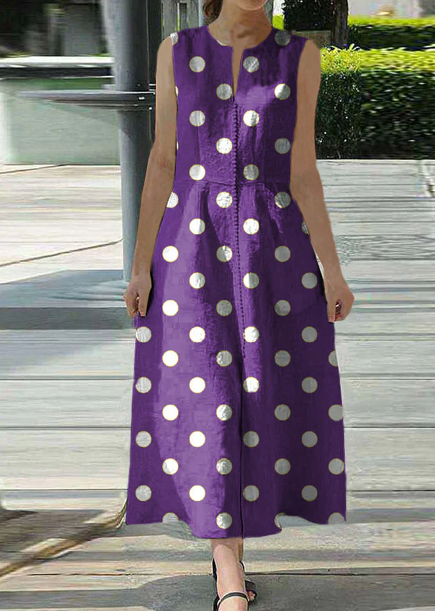 Women Solid White flowers Sleeveless V-Neck Back Zipper Pocket Dress - Image 7
