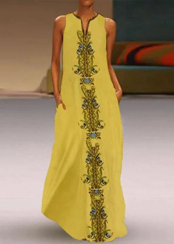 Women White V Neck Print Chiffon Vacation Dresses Summer - Image 2