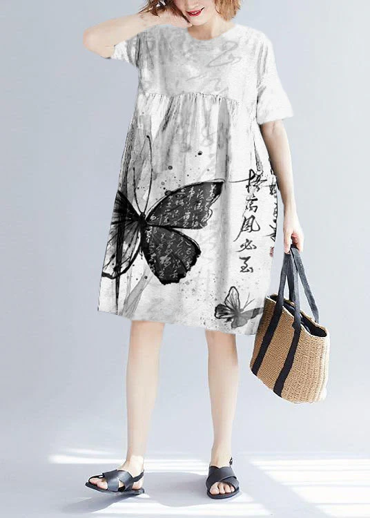 Women Green cashew nuts dots Cotton blended o neck pockets loose summer Dresses - Image 3