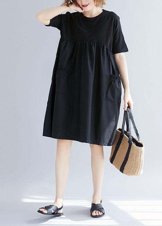 Women Green cashew nuts dots Cotton blended o neck pockets loose summer Dresses - Image 4