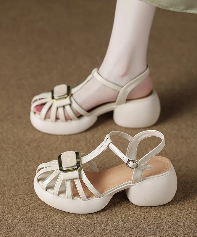 Yellow Sandals Platform Faux Leather Beautiful Sandals - Image 4